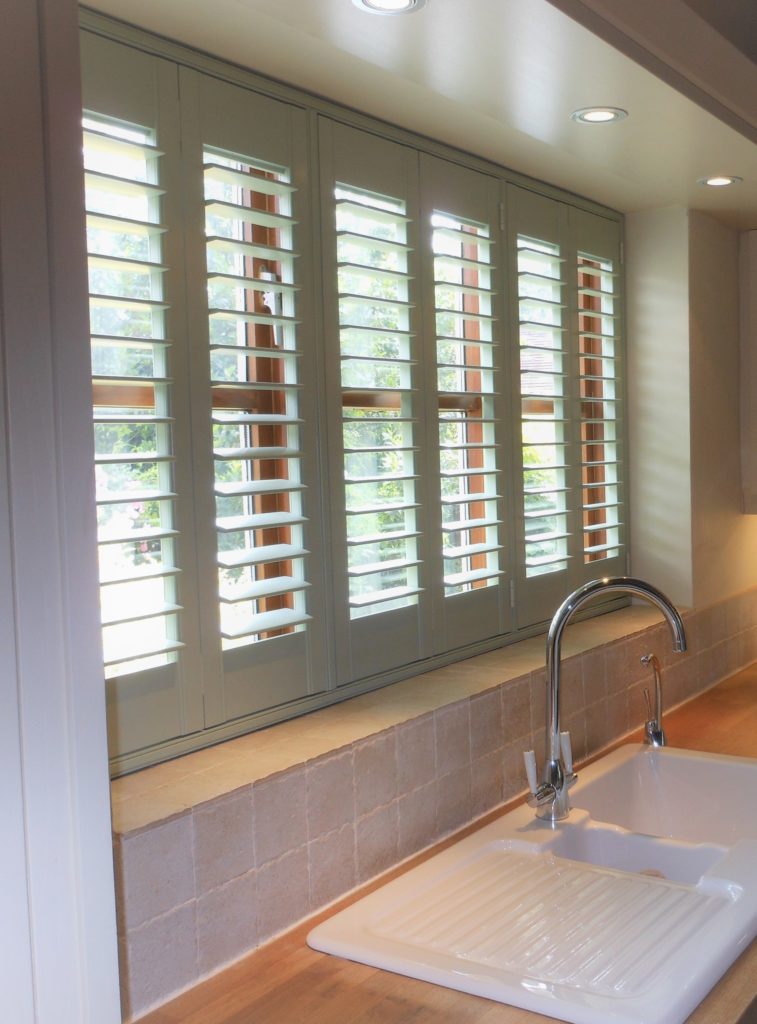 grey kitchen shutters