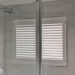Shower room with white shutter