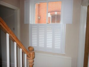Stairway shutters half open