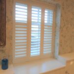 White pvc bathroom shutter
