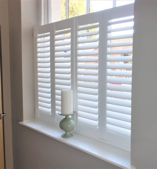 Cafe shutters in a bright room