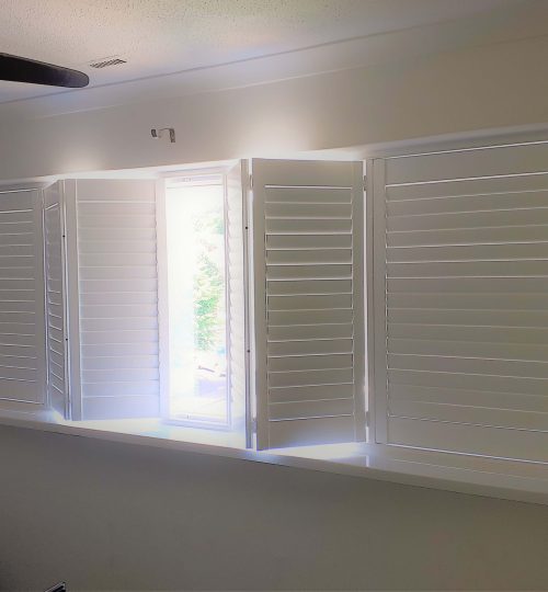 6 panel shutters half closed