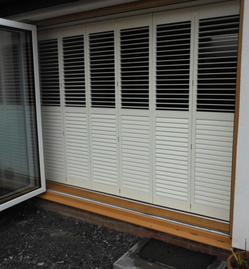Folding Shutters on french doors-2