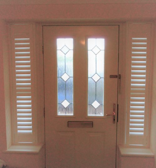 hallway front door shutters closed