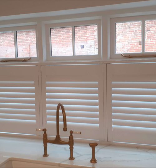 cafe shutters in kitchen