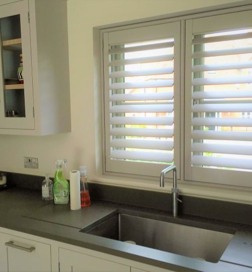 Grey kitchen with shutter