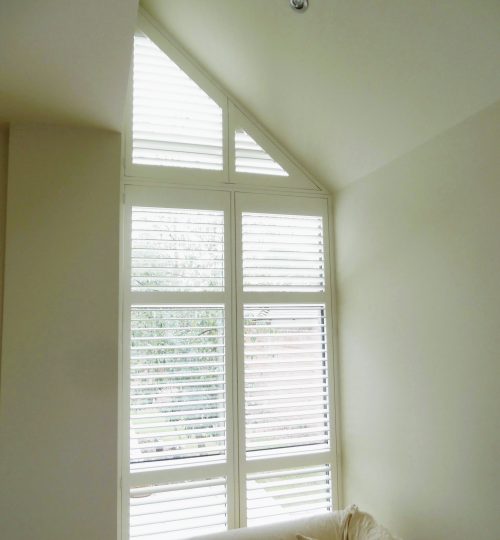 Triangle window shutters made to measure the window